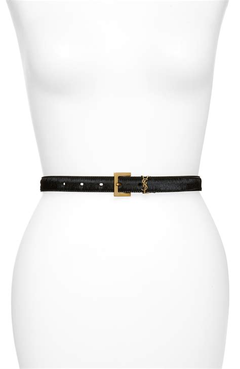 ysl women's brown belt